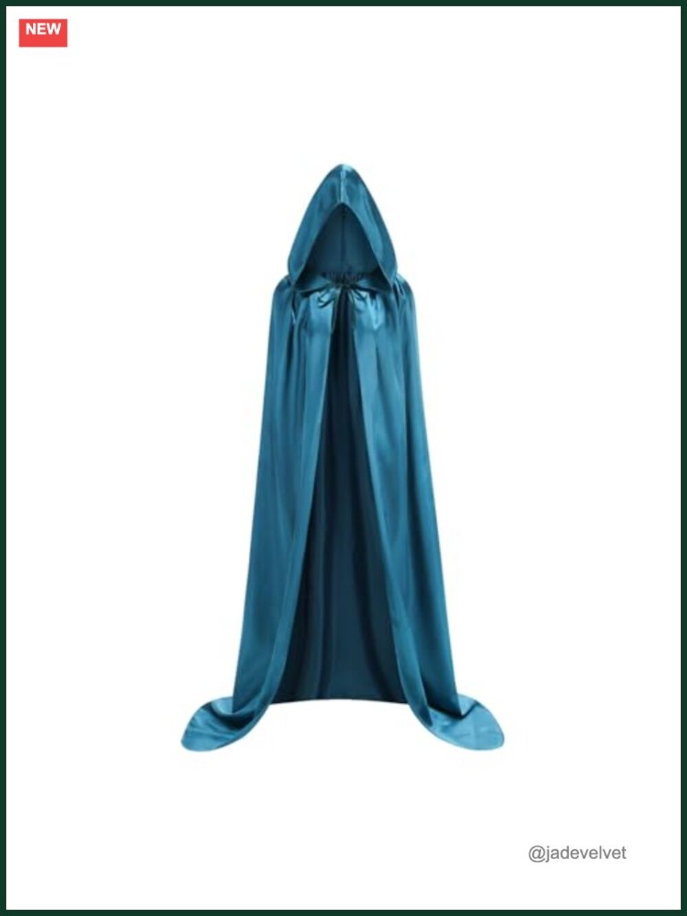 Unisex Adult Hooded Satin Cloak Cape Halloween Cosplay Costume Party